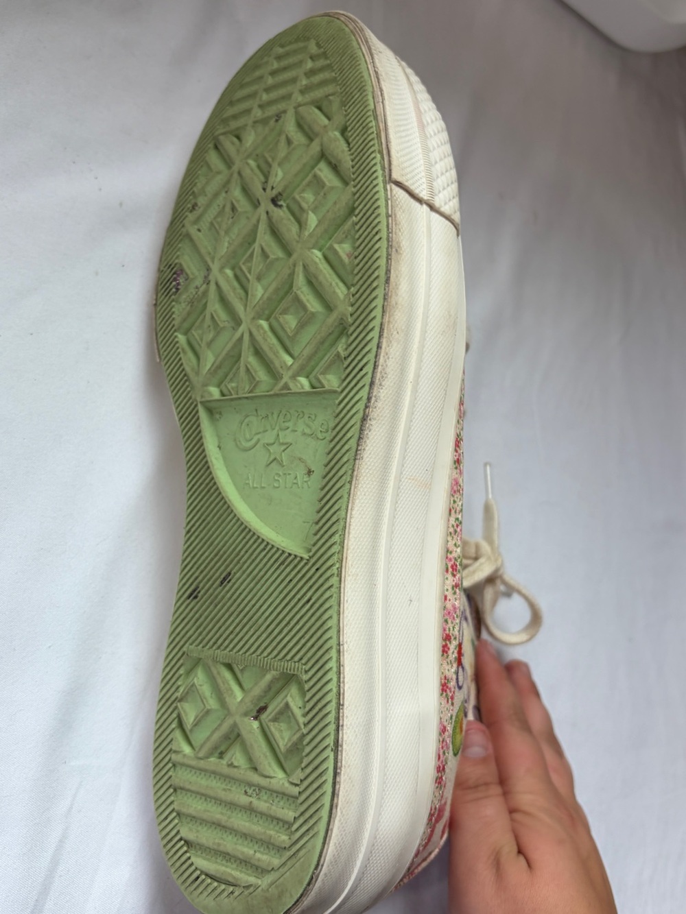 Converse Cream High-Top Sneakers with Multicolor Fruit & Floral Print - Picture 4 of 5
